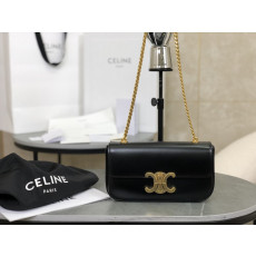 [CELINE-셀린느] 클로드 체인 숄더백 - 샤이니 카프스킨 블랙 [백경]