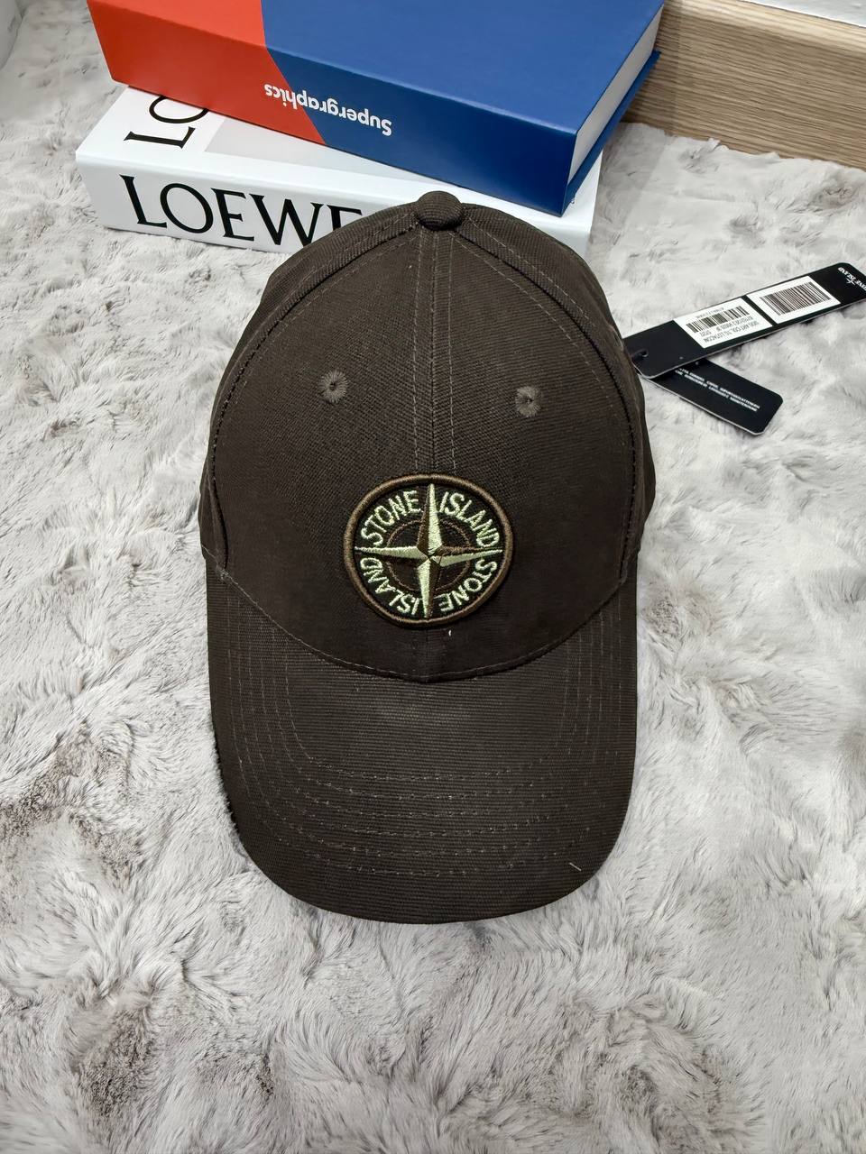 스톤아일랜드 로고 자수 모자(블랙,화이트,브라운,카키,베이지)