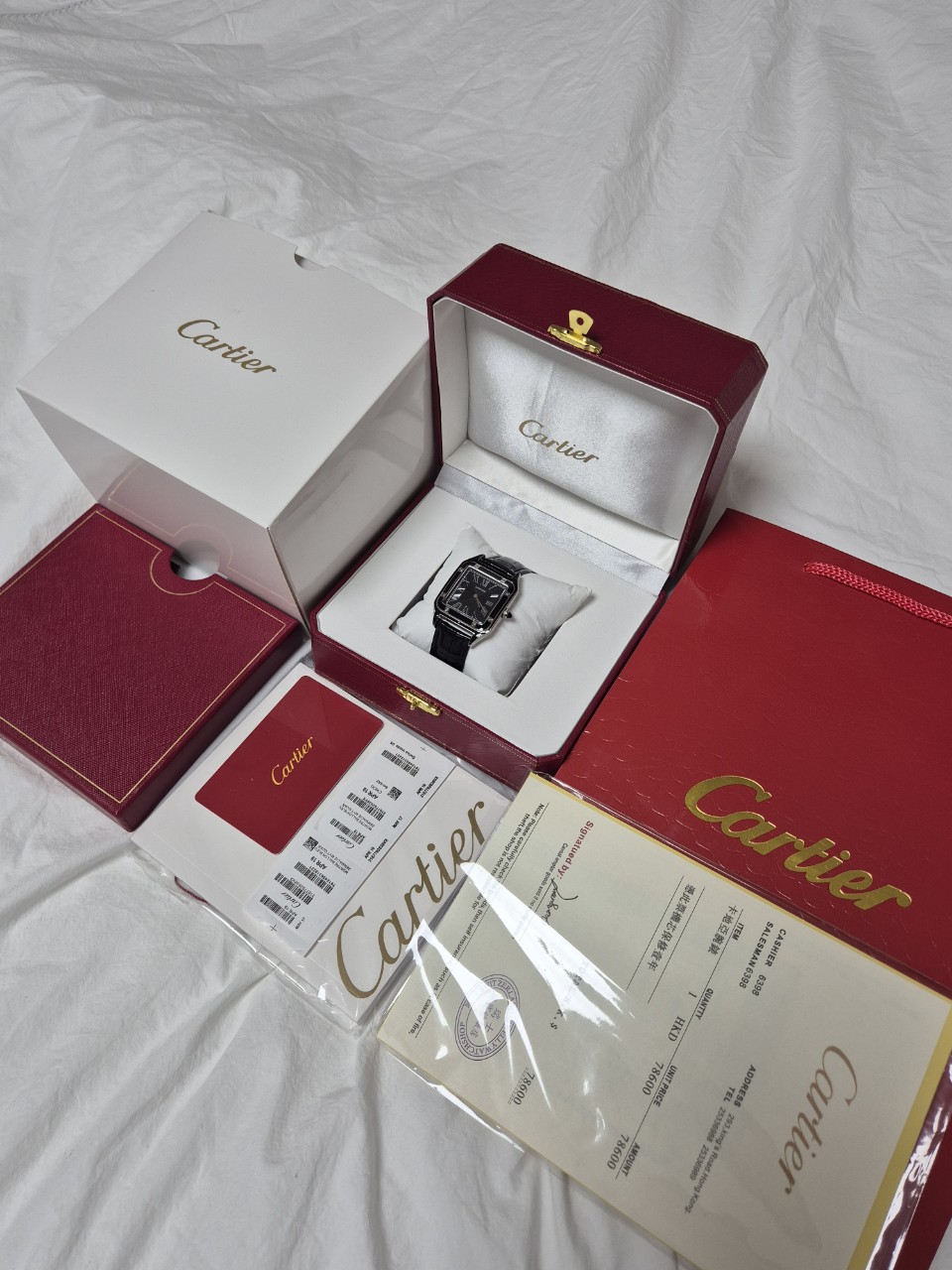 까르띠에 산토스 블랙 (남성)