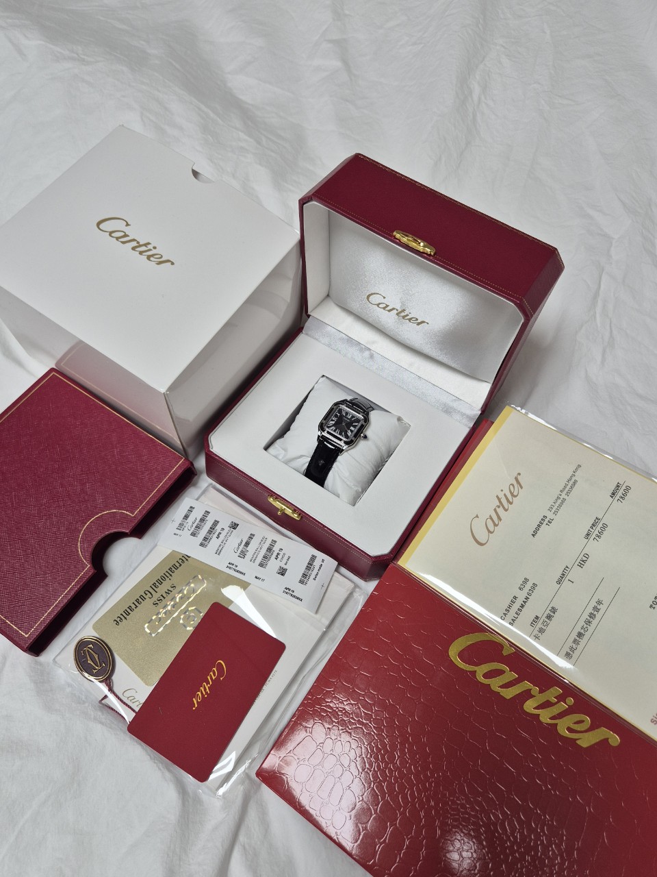 까르띠에 산토스 블랙 (여성)