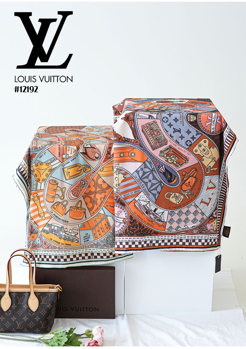 [LOUIS VUITTON] 루이비통 JEU DE LOUIS 주 드 루이스 90 스퀘어 스카프