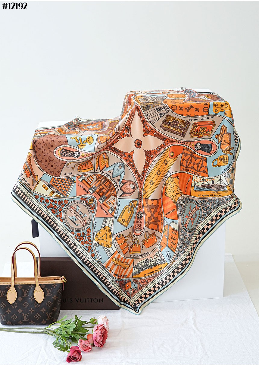 [LOUIS VUITTON] 루이비통 JEU DE LOUIS 주 드 루이스 90 스퀘어 스카프