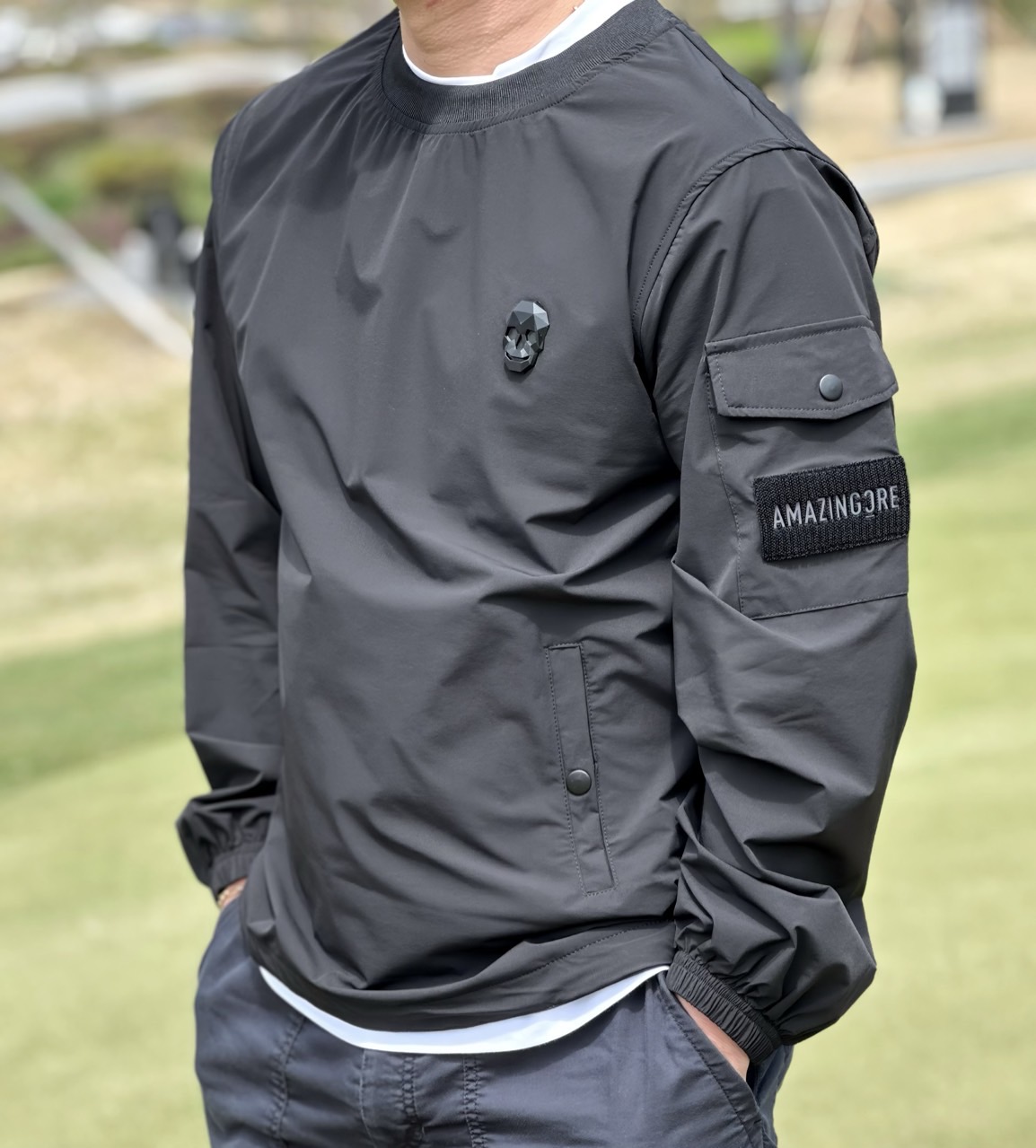 [Amazing Cre]  어메이징크리 플렉스모션 우븐 라운드 아노락