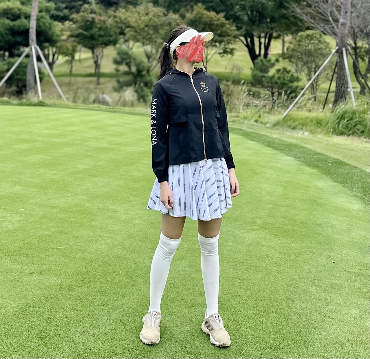 [ MARK&RONA ] 마크&로나 큐빅 로고포인트 우븐 아우터