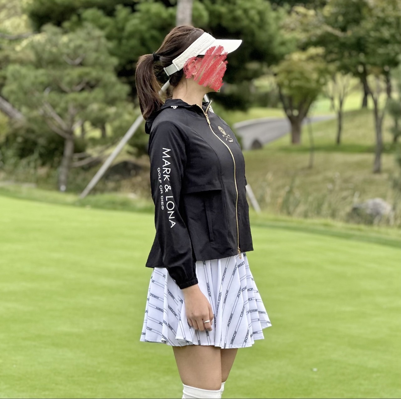 [ MARK&RONA ] 마크&로나 큐빅 로고포인트 우븐 아우터