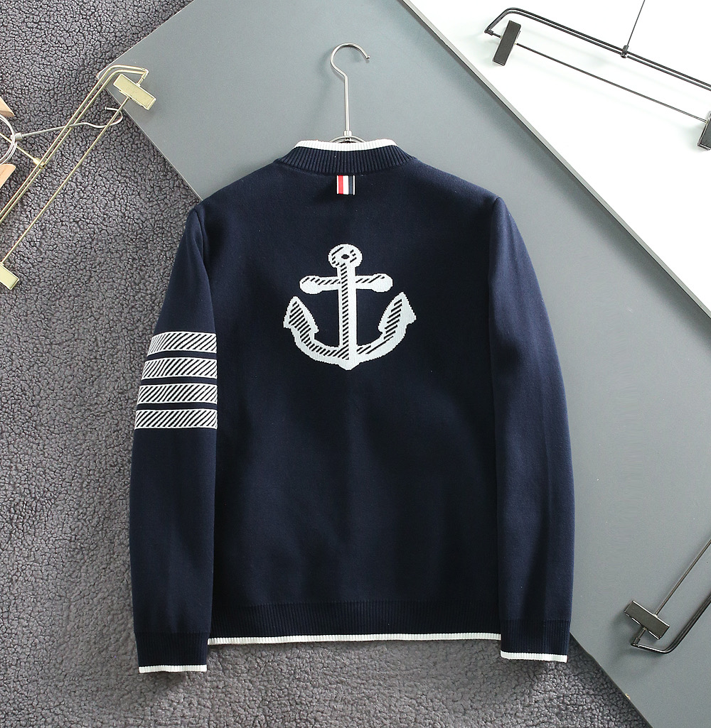 톰브라운  4바 앵커자가드 자수로고 양모 버턴쟈켓