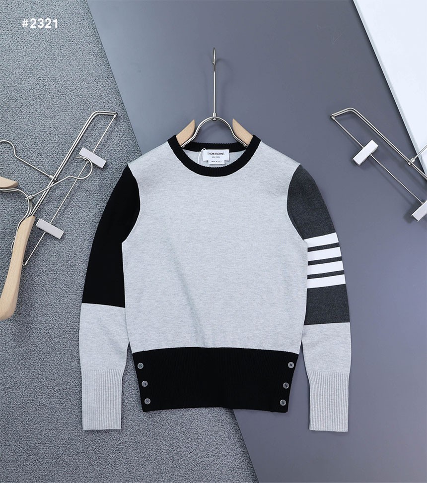 [THOM BROWNE] 톰브라운 펀믹스 4바 라운드 니트