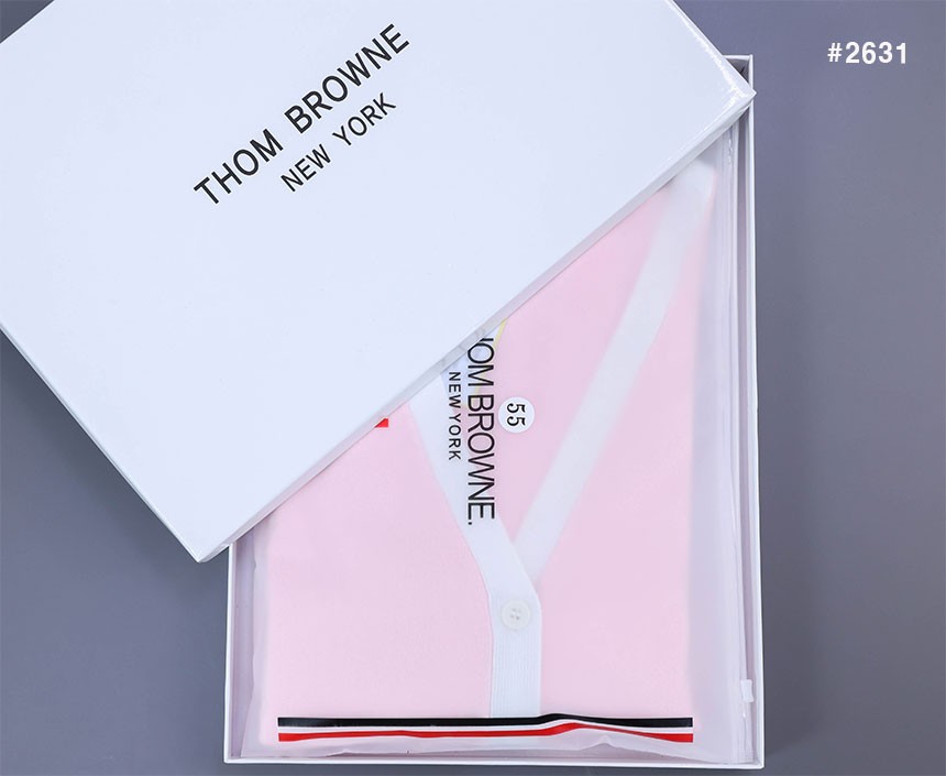 [THOM BROWNE] 톰브라운 밀라노 4바 스티치 V넥 가디건