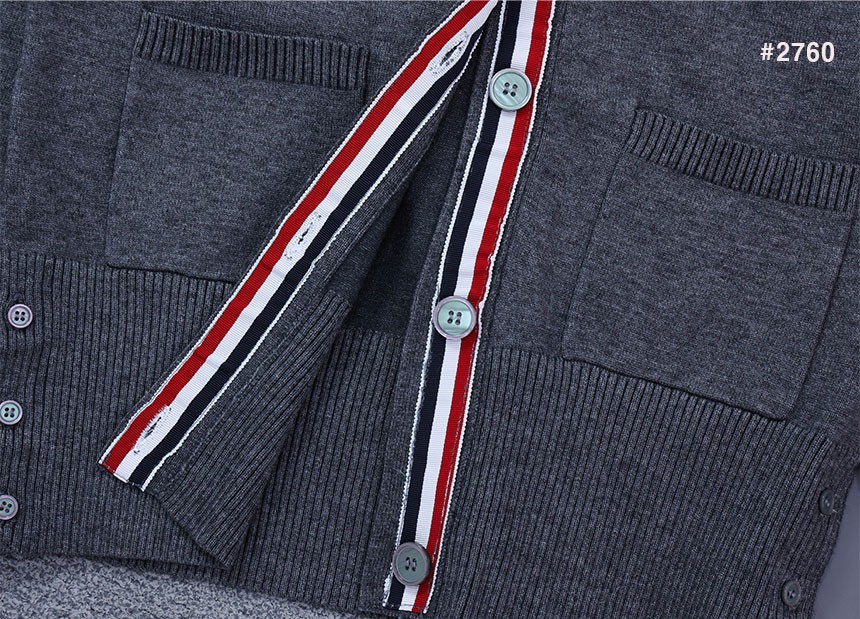 [THOM BROWNE] 톰브라운 여성 사선완장 클래식 브이넥 가디건