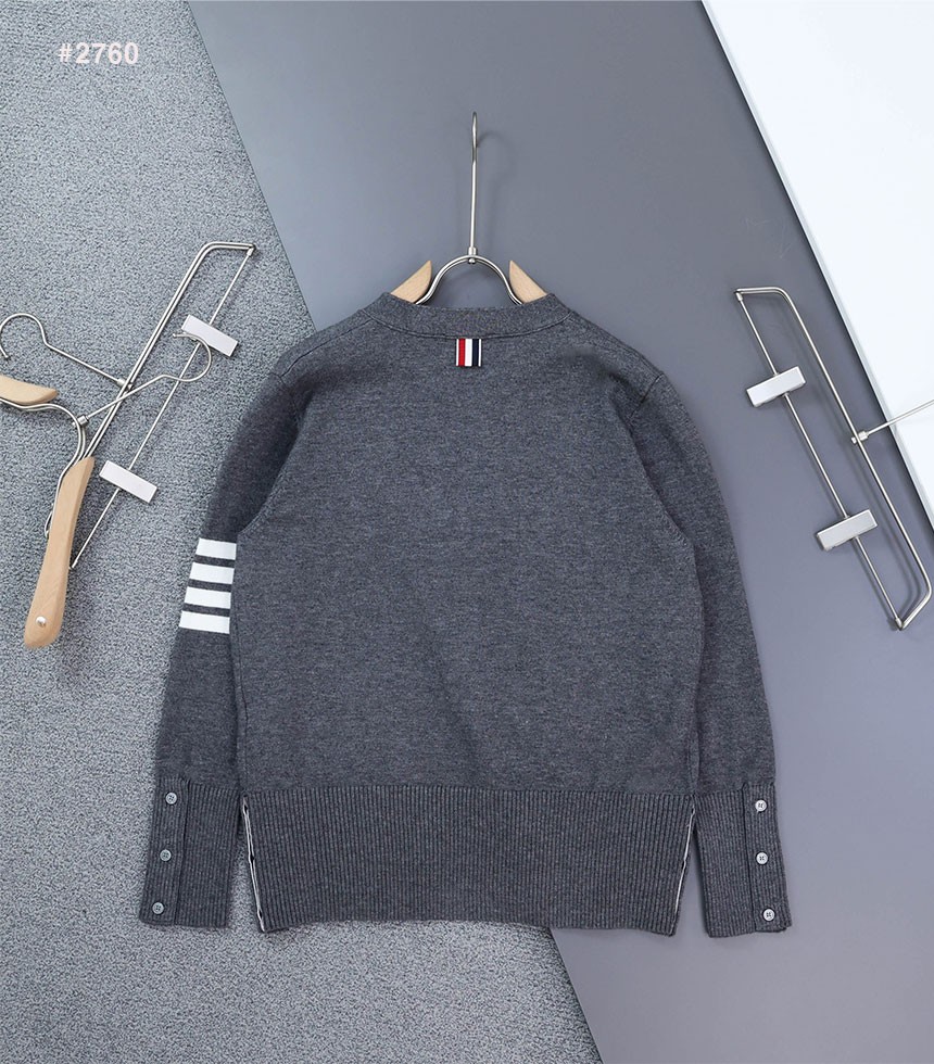 [THOM BROWNE] 톰브라운 여성 사선완장 클래식 브이넥 가디건