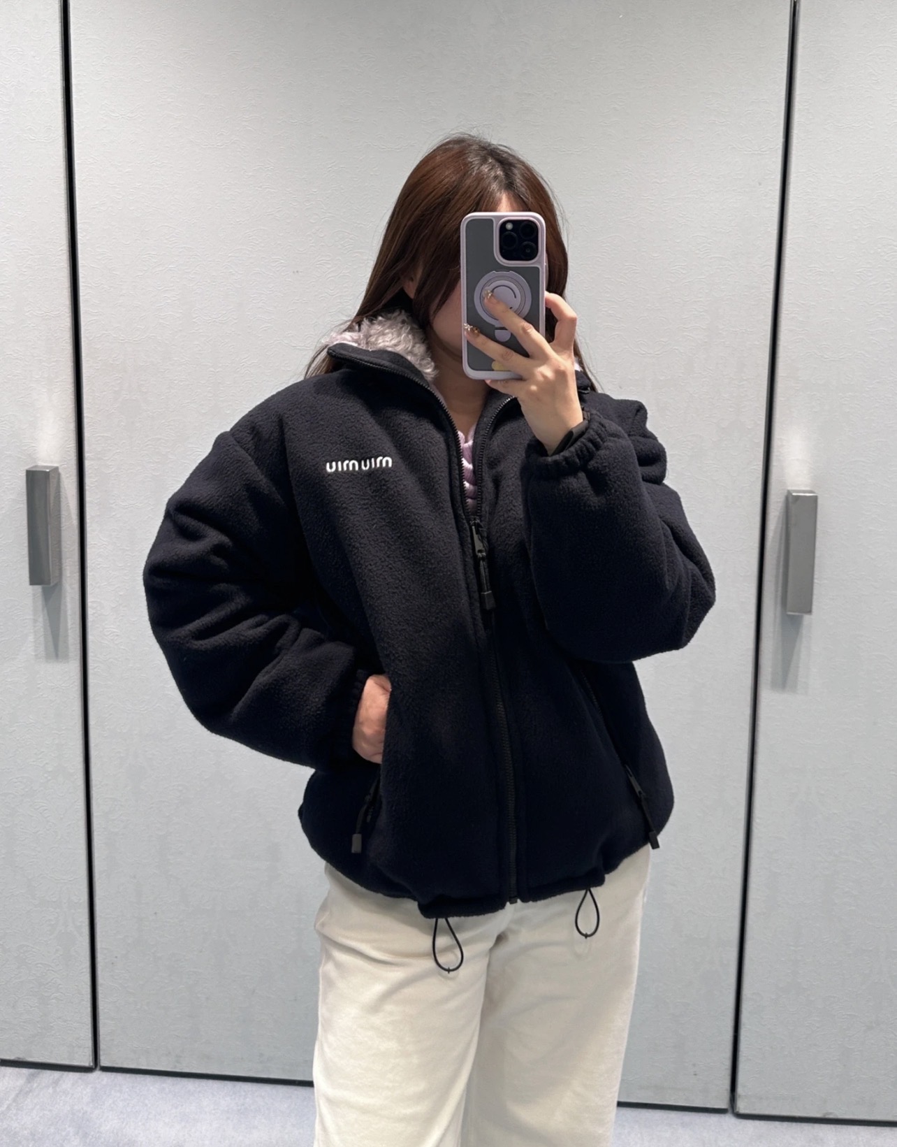 미우미우 플리스 다운재킷  남여공용