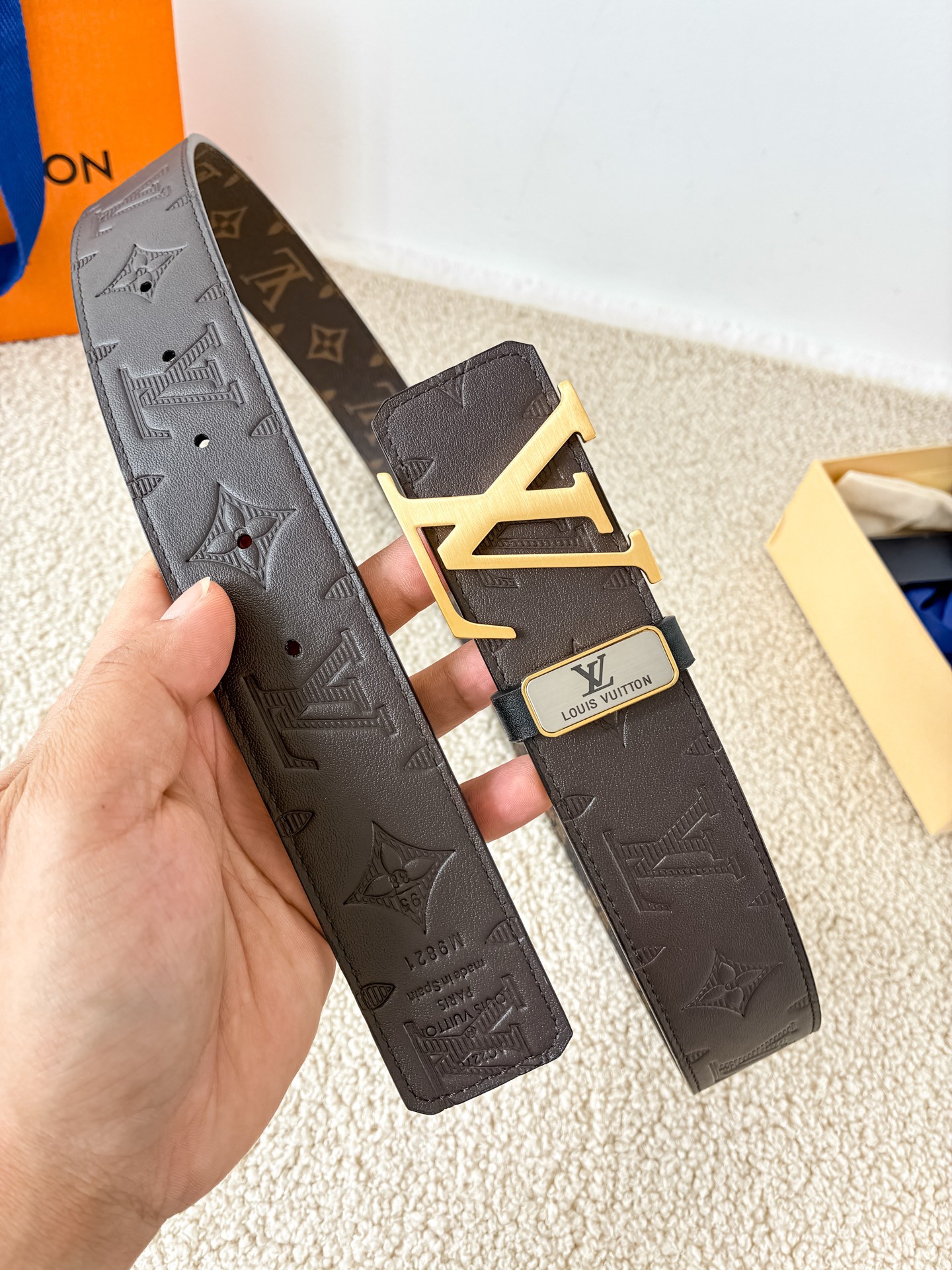 [Louis Vuitton-루이비통] 3.8 남성 가죽 벨트