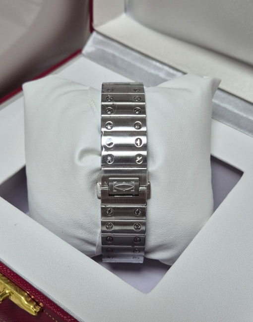 까르띠에 산토스 실버 미디움 (여성)