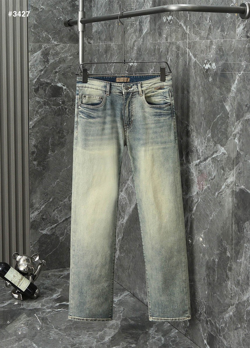 [BURBERRY] 버버리 레드 기마자수 워싱 데님 팬츠